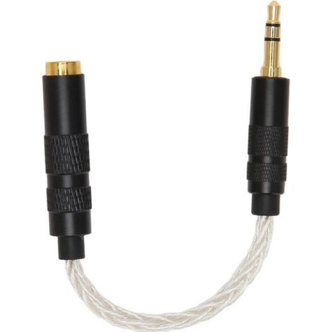 Adaptateur 4,4 mm femelle - 3,5 mm mâle - câble stéréo équilibré - connecteurs plaqués or - 14 cm - 1 pièce (1/4)