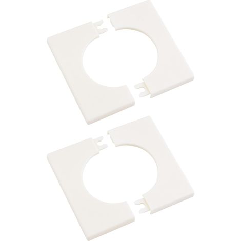 Rohrwandabdeckungen, 2 Stück, 50 mm Durchmesser, quadratische, selbstklebende Abdeckplatten aus ABS-Kunststoff, Rohrabdeckungen zur Dekoration (1/5)