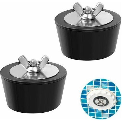 Bouchon d'hiver pour Piscine, 2Pcs Bouchons d'hiver en Caoutchouc Empêchent le Tuyau de Vidange d'être Endommagé par le Gel, Bouchon de Piscine d'hiver pour les Piscines et les Spas (Diamètre 51mm/2") (1/5)
