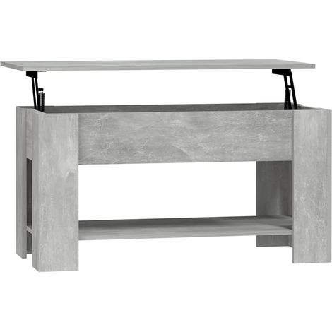 Table basse,Table d'appoint,Table de Salon gris béton 101x49x52 cm bois d'ingénierie CFW79198 (1/5)