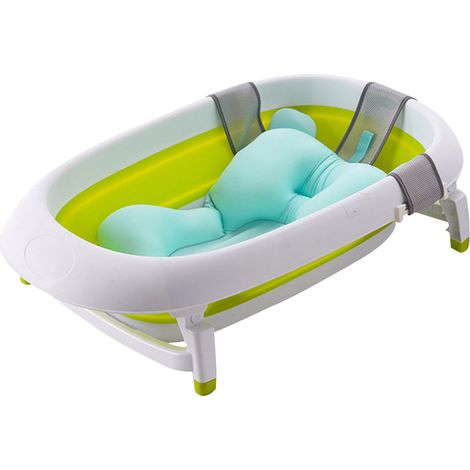 Coussin de bain pour bébé mains libres, filet flottant doux, support de baignoire pour nourrissons (1/2)