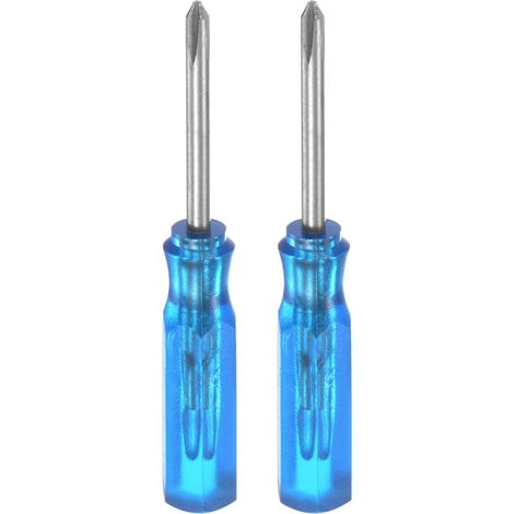 2Pcs Tournevis Phillips Ph0 Mini 2mm Tête Croisée Magnétique 45mm Longueur pour Petites Réparations d'Appareils, Bleu (1/5)