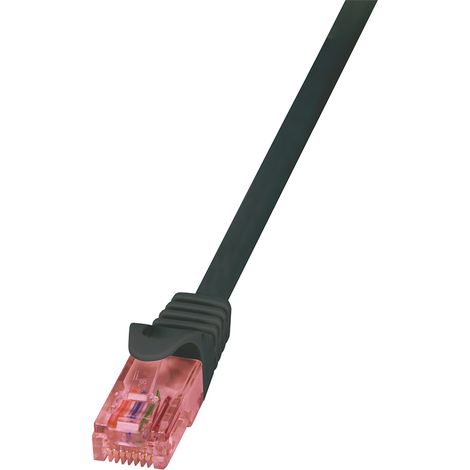 LogiLink 1m Cat.6 U/UTP cable de red Negro Cat6 U/UTP (UTP)