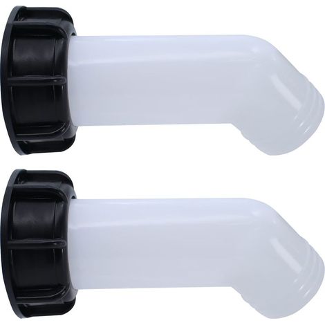 2 PCS Bec de Vidange avec Ecrou IBC, Buse de Réservoir d'eau Raccord S60x6 de RéServoir Buse Bouchon de Valve Valve Filetage IntéRieur Pour Réservoirs D'eau IBC (1/5)