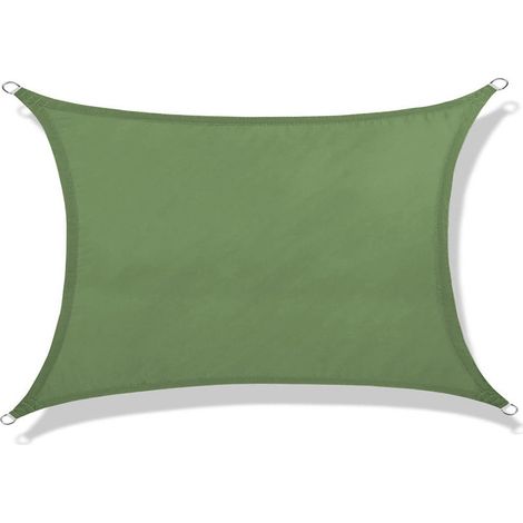 Voile d'ombrage imperméable haut de gamme, protection UV anti-décoloration pour terrasse, balcon et jardin, avec œillets résistants à la rouille. (1/4)
