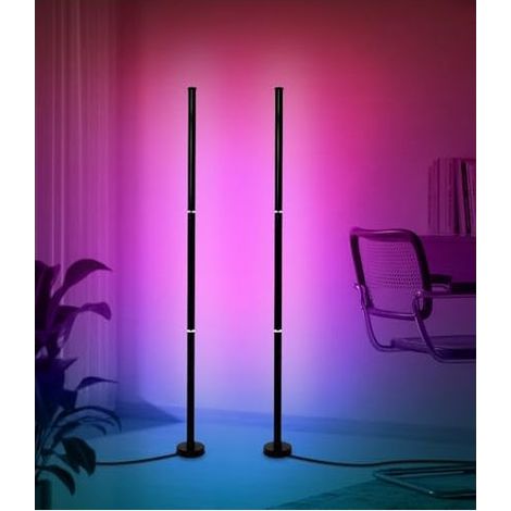 Lampe RGB avec application et télécommande – Lampadaire LED avec Synchronisation Musicale et Lampe de Sol Verticale à Changement de Couleur 16 Millions pour le Salon, la Chambre et la Salle de Jeux (1/4)