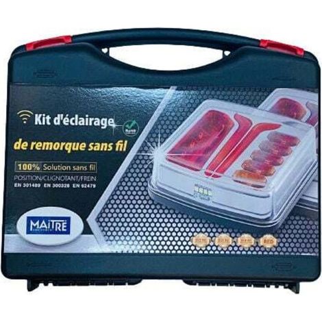 Kit de signalisation magnétique LED sans fil – Feux arrière 12V/24V – Étanchéité IP65 – Installation rapide avec aimants puissants (1/5)