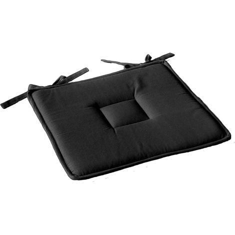 Galette de Chaise Uni "Panama" 40x40cm Anthracite