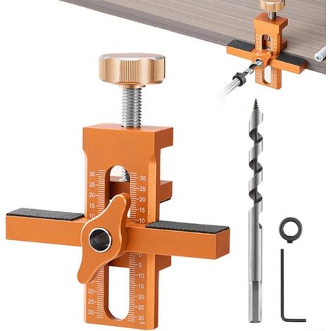 Dispositif d'installation de porte d'armoire avec foret de 10 mm, positionneur d'installation de porte d'armoire, multifonction (1/5)