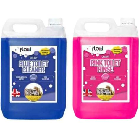Caravan Toilet Chemicals 5L Blue and Pink Toilet Fluid Chemical Toilet Fluid Set for Motorhome Portable Toilets