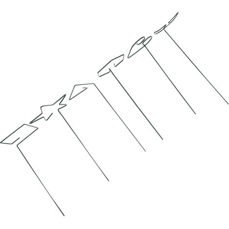 Lot de 6 tuteurs métalliques pour plantes grimpantes de 20 cm. (1/5)