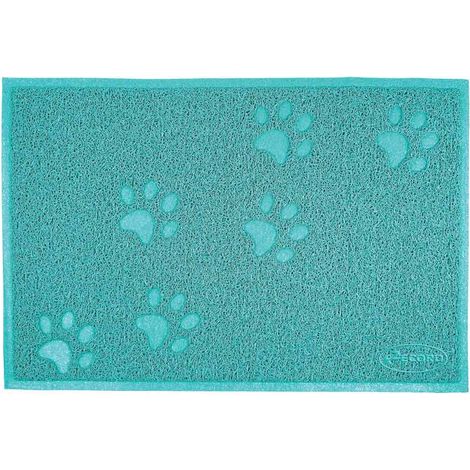 Grigio - Tappetino rettangolare sottociotola o scendi lettiera in pvc per cani e gatti (1/2)