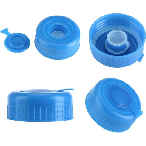 5 Pièces Bouchons Anti-Éclaboussures Bleus pour Bidons d'Eau Gallon, Remplaçables à Vis (1/5)