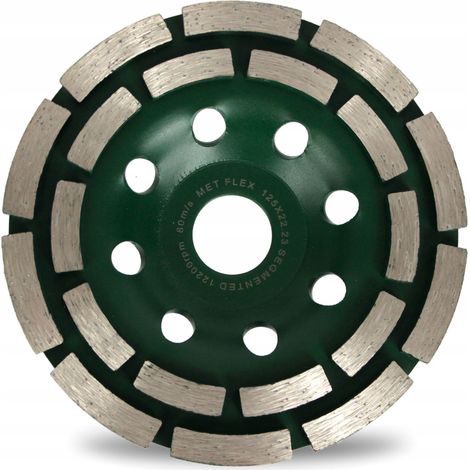 MET-flex 125 mm segmentierte Diamant-Topfscheibe für Beton, zweireihig (1/2)