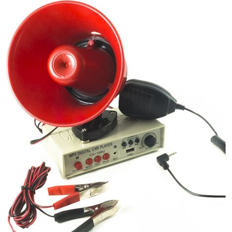 Mégaphone Haut-parleur Micro Voiture 12v Amplificateur Enregistreur Ca 150u (1/3)