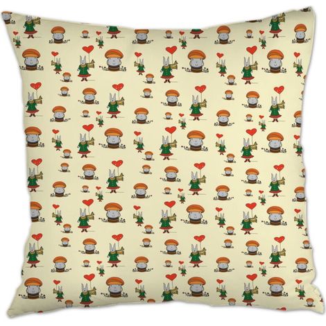 Housse de coussin 45x45 cm en polyester facile d'entretien pour canapé ou lit (1/5)