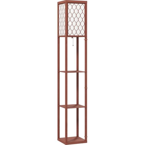 Three-Shelf Standing Lamp - Brown/White (1/3)