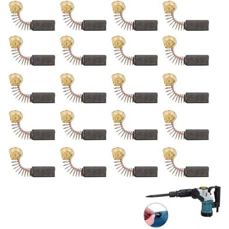 SJLERST 20pcs Balais de Charbon Moteur Pièces de Rechange Universelles d'outil Électrique pour Meuleuse d'angle Ponceuse Orbitale