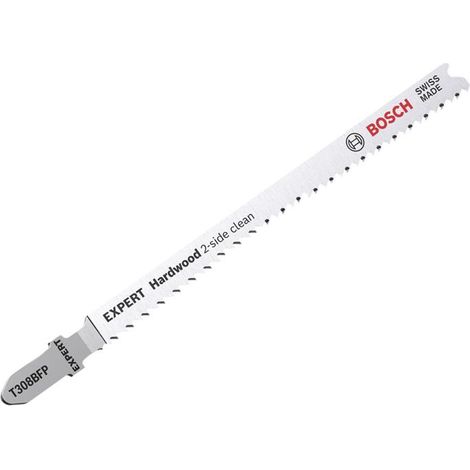 Bosch Expert Hardwood 2-side Clean T308BFP Jigsaw Blade Pack of 5