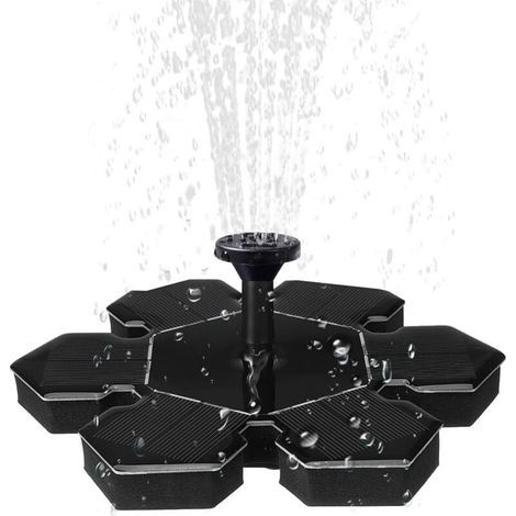 Fontaine solaire, bain d'oiseaux, fontaine à fleurs, pompe à eau solaire, fontaine de jardin, décoration de jardin (1/4)