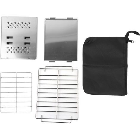 Grille Barbecue Pliable En Acier Inoxydable Support Pour Cuisinière À Charbon Pare-Vent Accessoire Pour Barbecue ×1 (1/5)