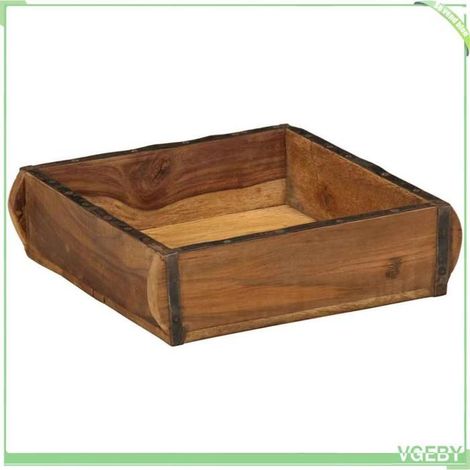 4019615 Plateau Marron 29 x 31 x 10 cm Bois Recyclé Solide (1/5)