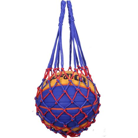 Grand sac en filet avec cordon de serrage, robuste et durable, idéal pour le rugby et le volley-ball, 60 cm (1/5)