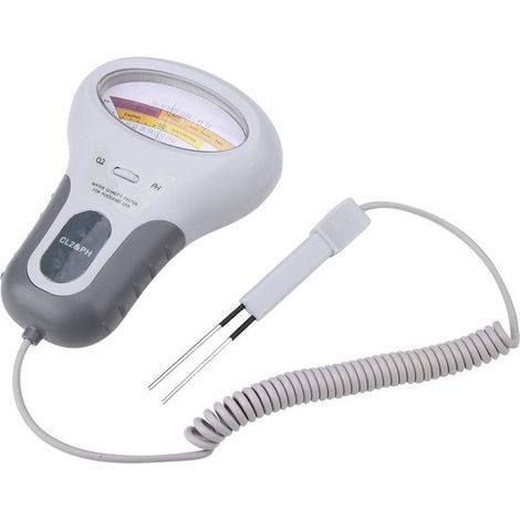 2-in-1 Chlor- und pH-Messgerät – Schwimmbad-Tester – Wasserqualitätsmonitor – Tragbares Analysegerät für Hydrokultur und Aquarium (1/5)