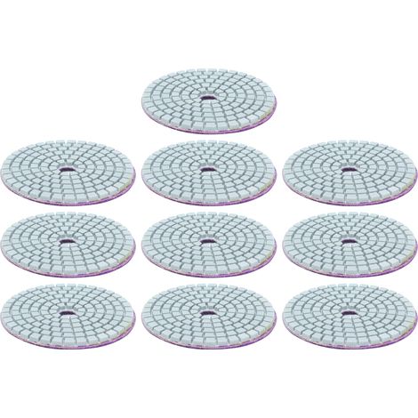 Lot de 10 Disques de Polissage Diamant 3in, Coussin Souple pour Marbre Granite, Accessoire Meuleuse 800 Grit (1/5)