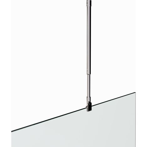 Haltestange Teleskopstange für Duschwände Glaswand Walk In Stabilisator Glasstärke von 6mm - 10mm justierbar von 52,5-75 cm Decken-Stabilisationsstange 21M