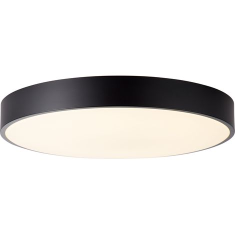 Plafonnier LED brillant Slimline D 50 cm, 3800 lm, 3000-6500 K, CCT, dimmable, métal, noir/blanc (1/5)
