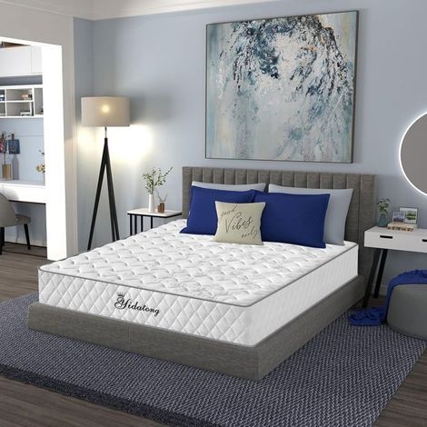 Matelas 140x190 cm Memoire de Forme, Hybride Mousse & Ressorts Ensachés, Épaisseur 28 cm, Fermeté Moyenne, Certifié Oeko-Tex (1/5)