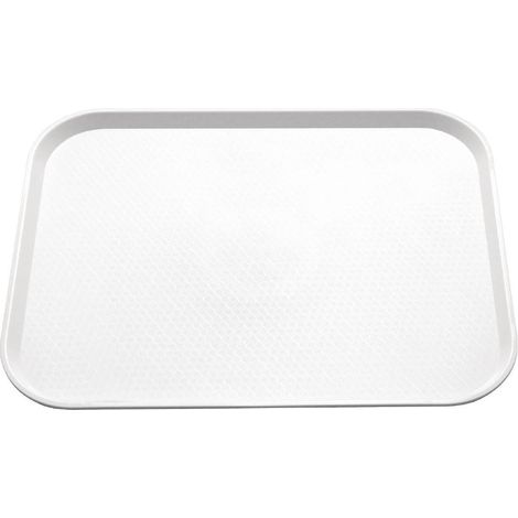 1 Plateau De Rectangulaire Blanc, Polypropylène, Surface Antidérapante, Pour Restaurant Et Cantine (1/2)