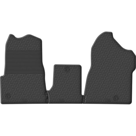 Set tappeti su misura in gomma - compatibile per Renault Master (07/24) manuale, con panca