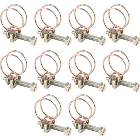 Beyamis Collier de serrage à double fil pour tuyau d'arrosage, outil de fixation (16 mm - 19 mm) (1/5)