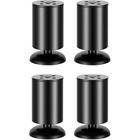 4x ,noir,80mm Pieds De Meuble En Acier Inoxydable Pieds De Table De Canap De Bureau Pattes De Meuble (1/5)