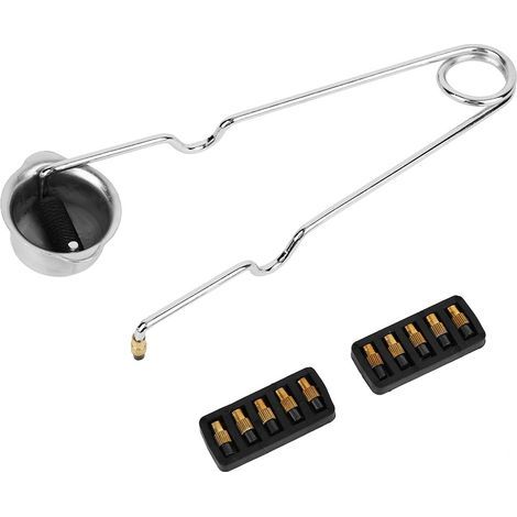Briquet à étincelles à pierre, tête ronde en acier nickelé (1 pièce) + 10 pierres à allumer pour le soudage (1/5)