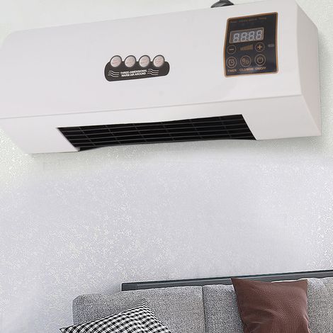 Chauffage Mural Electrique 1800W Avec Telecommande 10m Silencieux Minuterie 6h Radiateur Suspendu Pour Chambre Salon (1/5)