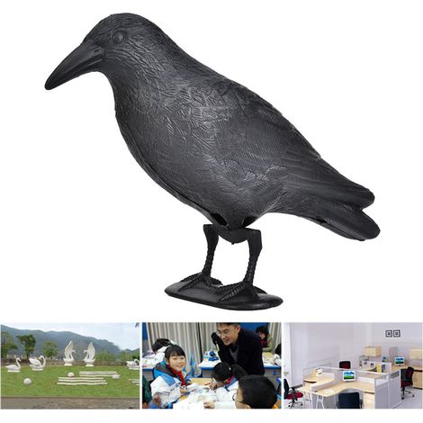 Leurre de chasse corbeau réaliste - Décoration de bureau et accessoire de fête noir (1/5)