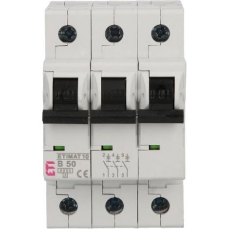 Leitungsschutzschalter 3P B 50A 6kA AC ETIMAT10 002125721