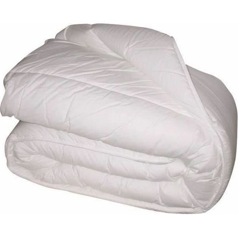 BLANREVE Couette en microfibre extra chaude - 240 x 260 cm - Blanc (1/2)