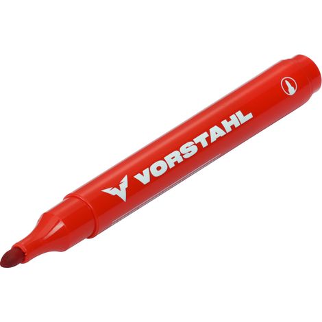 Marqueur permanent rouge 145x15mm construction étanche 1 pc. Vorstahl (1/4)