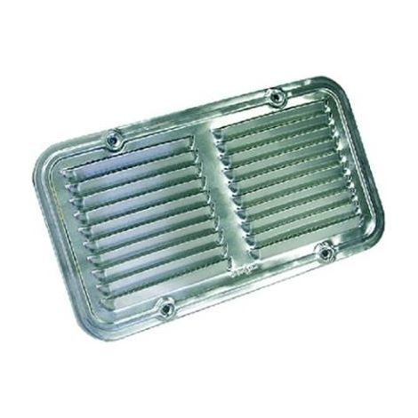 Grille de ventilation en aluminium de 23 x 23 cm avec filet anti-insectes complet avec vis et chevilles