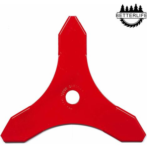 VURAHOME - Lame de débroussailleuse à trois dents One-For-All pour machines Stihl, Husqvarna, Mitox, Echo, Kawasaki et autres (1/4)