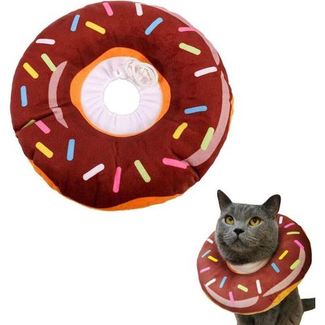 Soft Cat Recovery Collar Anti-Bite Cat Protection Collar Adjustable Pet Protection Collar for Pet Cats Dogs Puppies Kittens Anti-Bite,M (1/5)