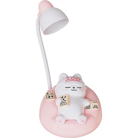 Mini-LED-Schreibtischlampe in Katzenform mit Dimmfunktion, Leselampe, 3 Leuchtmodi, USB-aufladbar, tragbares Nachttischlicht B (1/5)