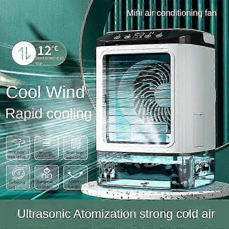 Ventilateur froid portable mini USB pour la maison, le bureau et la climatisation. Ventilateur de bureau/réfrigération/petit climatiseur portable pour eau. Ventilateur froid JN (1/5)