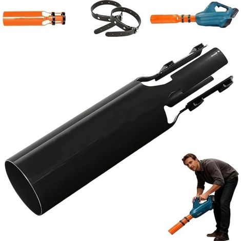 (Black,1psc) Extension De Buse Turbo for Souffleur De Feuilles : Augmente La Vitesse Et La Puissance, avec Tubes De Soufflage Ronds De 2 À 4 Pouces, for Le Nettoyage De La Cour (1/5)