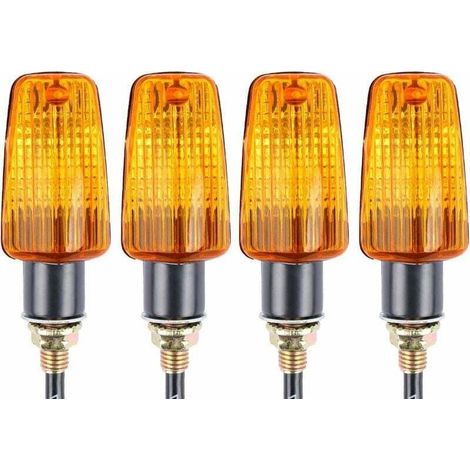 4pcs Indicateurs de Moto Clignotants 12V Étanche Universel pour Moto Scooter Quad Cruiser Off Road (1/4)