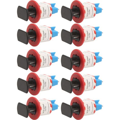 Lot de 10 verrous de disjoncteur électrique PIS à broche intérieure, mini-verrou d'isolation pour zone d'isolation électrique industrielle (1/5)